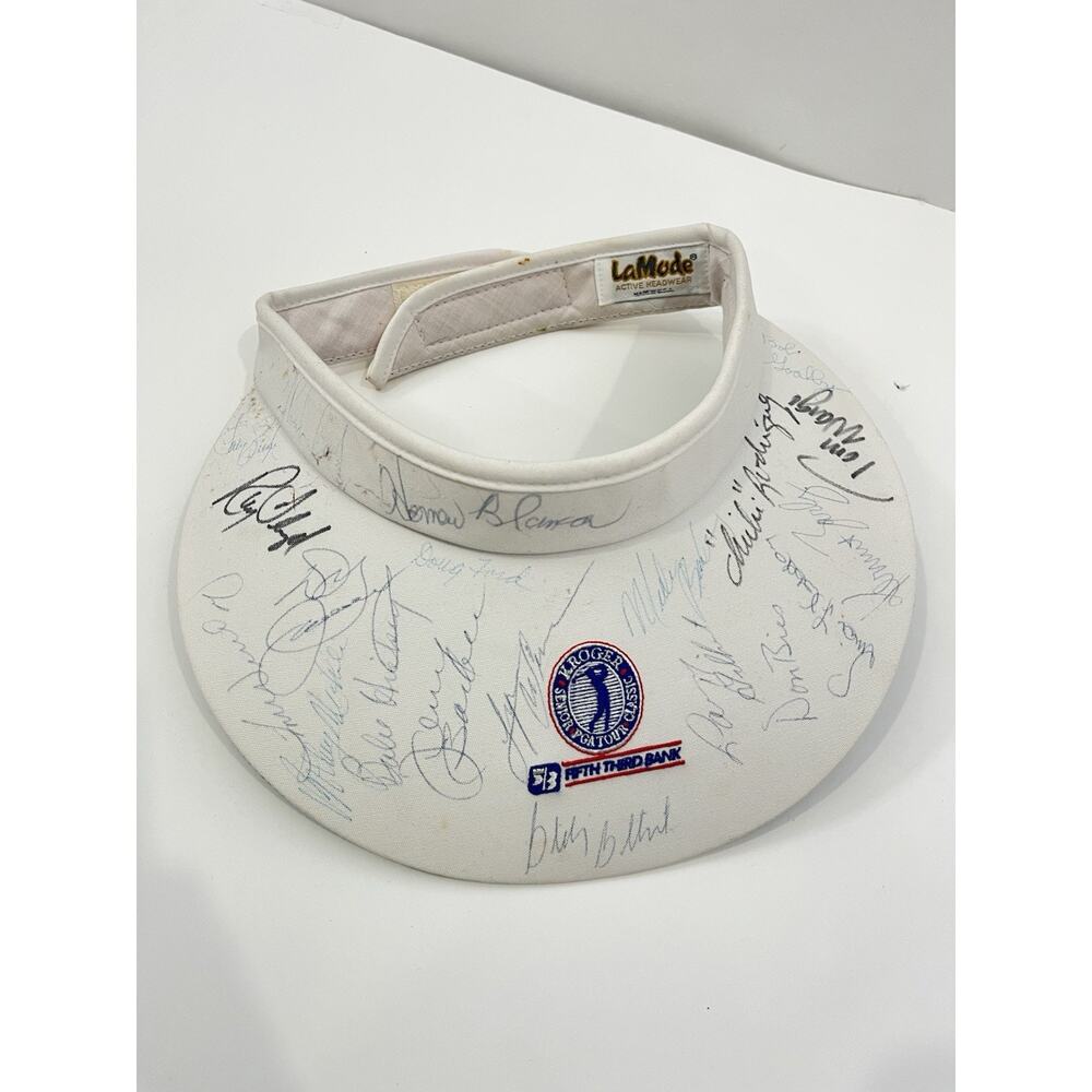 Senior PGA Signed Golf Visor Ray Floyd Chi Chi Rodríguez Doug Ford Tom Wargo